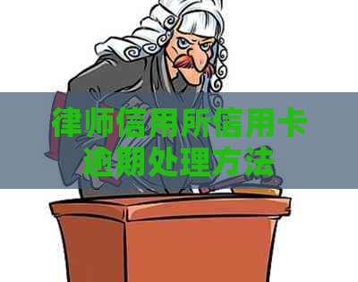 律师信用所信用卡逾期处理方法