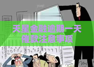 天星金融逾期一天催款注意事项