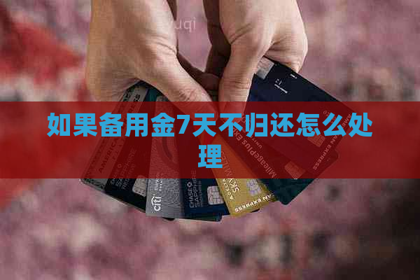 如果备用金7天不归还怎么处理
