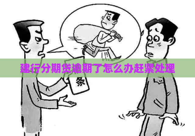 建行分期贷逾期了怎么办赶紧处理