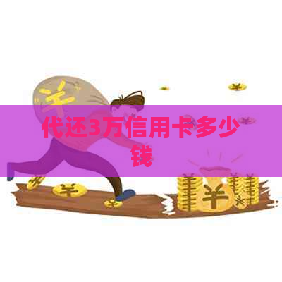 代还3万信用卡多少钱