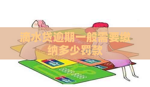 滴水贷逾期一般需要缴纳多少罚款
