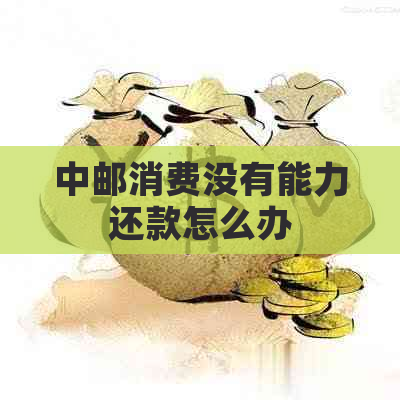 中邮消费没有能力还款怎么办