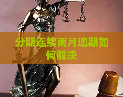 分期连续两月逾期如何解决