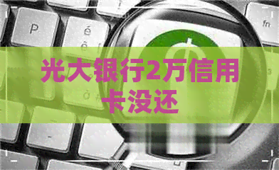 光大银行2万信用卡没还