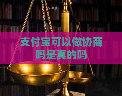 支付宝可以做协商吗是真的吗