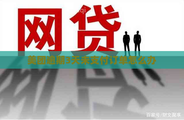 美团逾期3天未支付订单怎么办