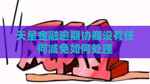 天星金融逾期协商没有任何减免如何处理
