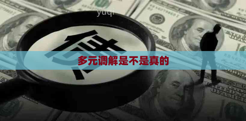 多元调解是不是真的