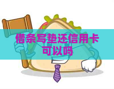 借条写垫还信用卡可以吗