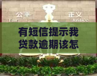 有短信提示我贷款逾期该怎么办 有短信提示我贷款逾期该怎么办