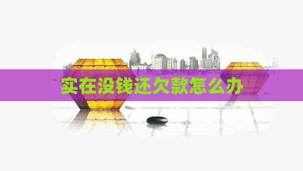 实在没钱还欠款怎么办