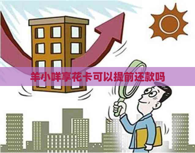 羊小咩享花卡可以提前还款吗