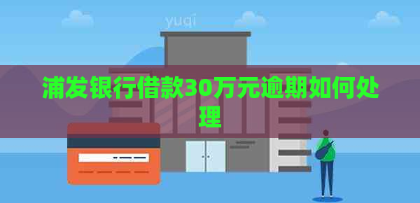 浦发银行借款30万元逾期如何处理