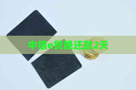 中银e贷晚还款2天