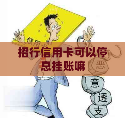 招行信用卡可以停息挂账嘛