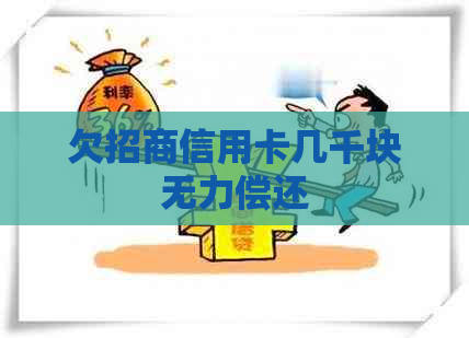欠招商信用卡几千块无力偿还
