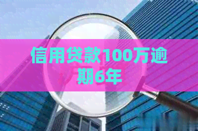 信用贷款100万逾期6年