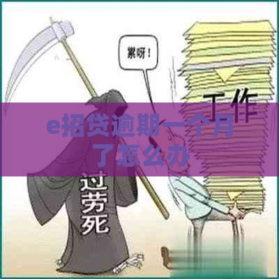 e招贷逾期一个月了怎么办
