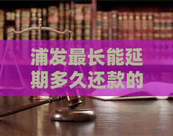 浦发最长能延期多久还款的规定是什么