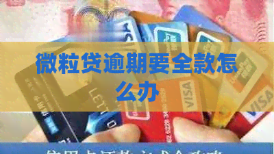 微粒贷逾期要全款怎么办