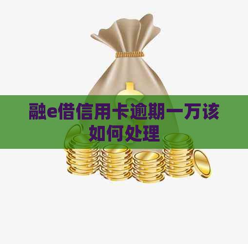 融e借信用卡逾期一万该如何处理