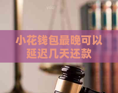 小花钱包最晚可以延迟几天还款 小花钱包最晚可以延迟几天还款