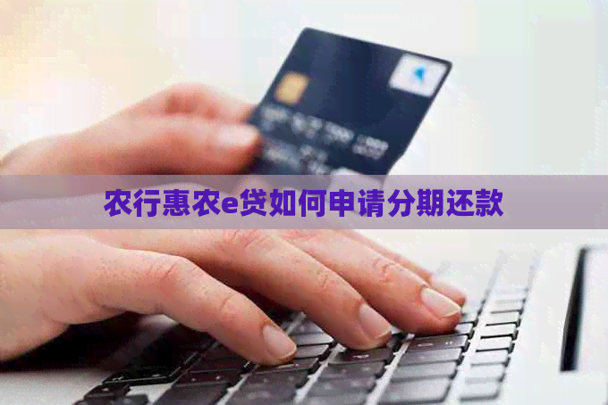 农行惠农e贷如何申请分期还款