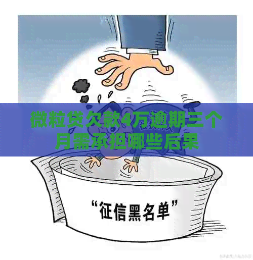 微粒贷欠款4万逾期三个月需承担哪些后果
