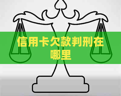 信用卡欠款判刑在哪里
