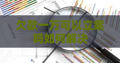 欠款一万可以立案吗如何解决