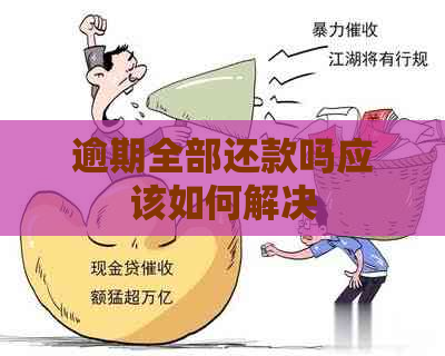 逾期全部还款吗应该如何解决