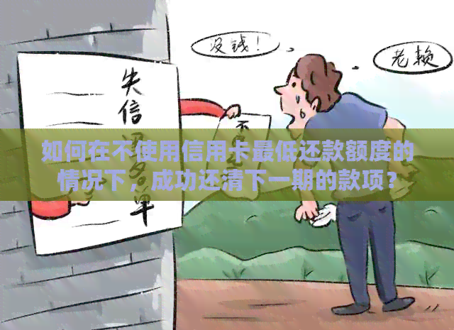 如何在不使用信用卡更低还款额度的情况下，成功还清下一期的款项？