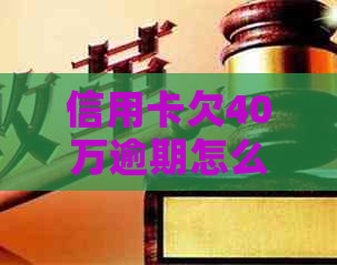 信用卡欠40万逾期怎么办