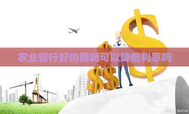 农业银行好协商吗可以降低利率吗