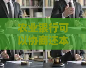 农业银行可以协商还本金吗