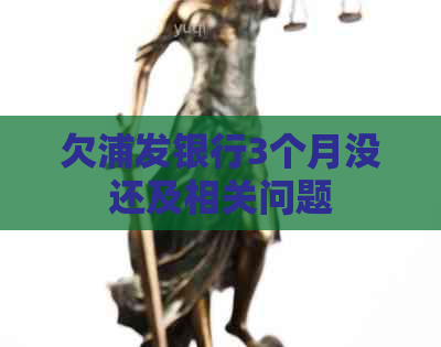 欠浦发银行3个月没还及相关问题