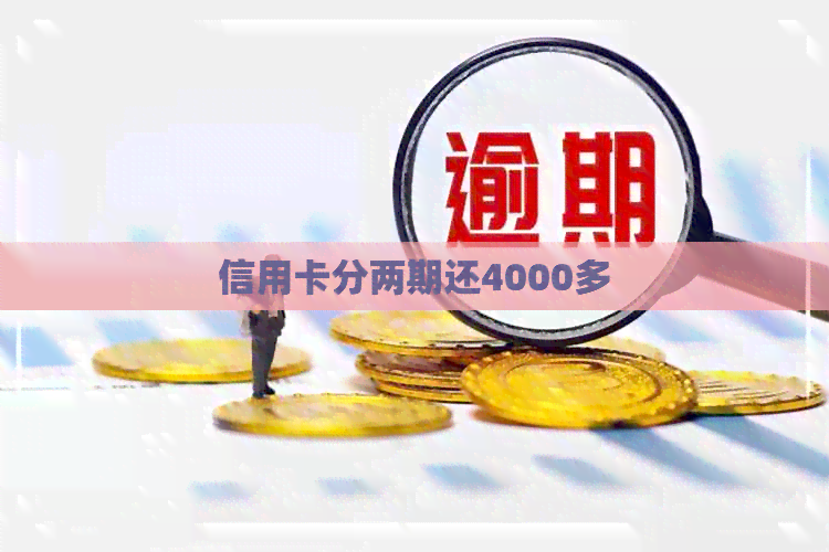 信用卡分两期还4000多