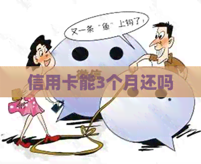 信用卡能3个月还吗