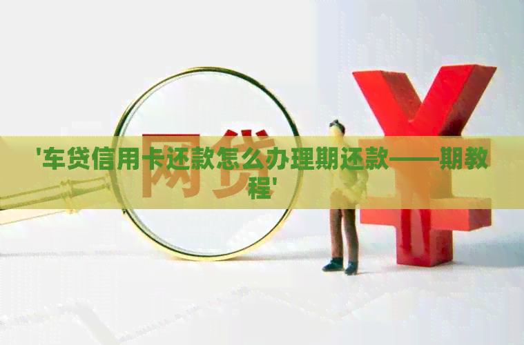'车贷信用卡还款怎么办理期还款——期教程'
