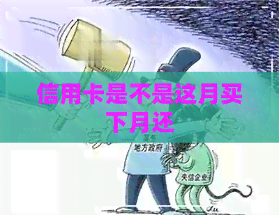 信用卡是不是这月买下月还