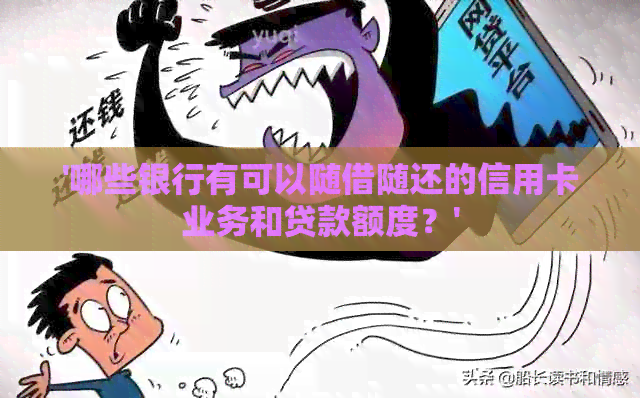 '哪些银行有可以随借随还的信用卡业务和贷款额度？'