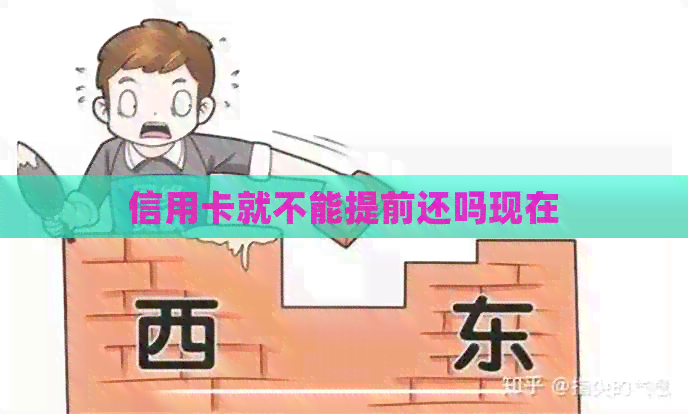 信用卡就不能提前还吗现在
