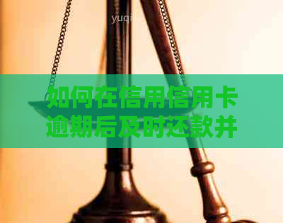 如何在信用信用卡逾期后及时还款并取出款项？
