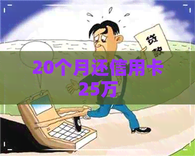 20个月还信用卡25万