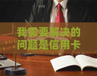 我需要解决的问题是信用卡欠款，但我不知道该怎么办