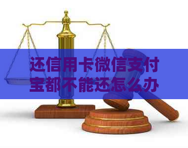 还信用卡微信支付宝都不能还怎么办？