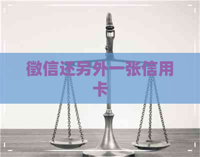 徵信还另外一张信用卡