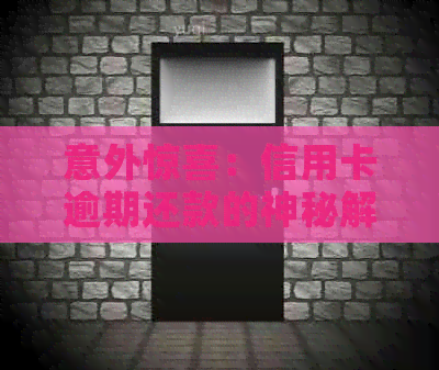 意外惊喜：信用卡逾期还款的神秘解决方案