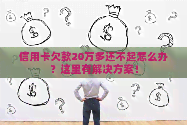 信用卡欠款20万多还不起怎么办？这里有解决方案！